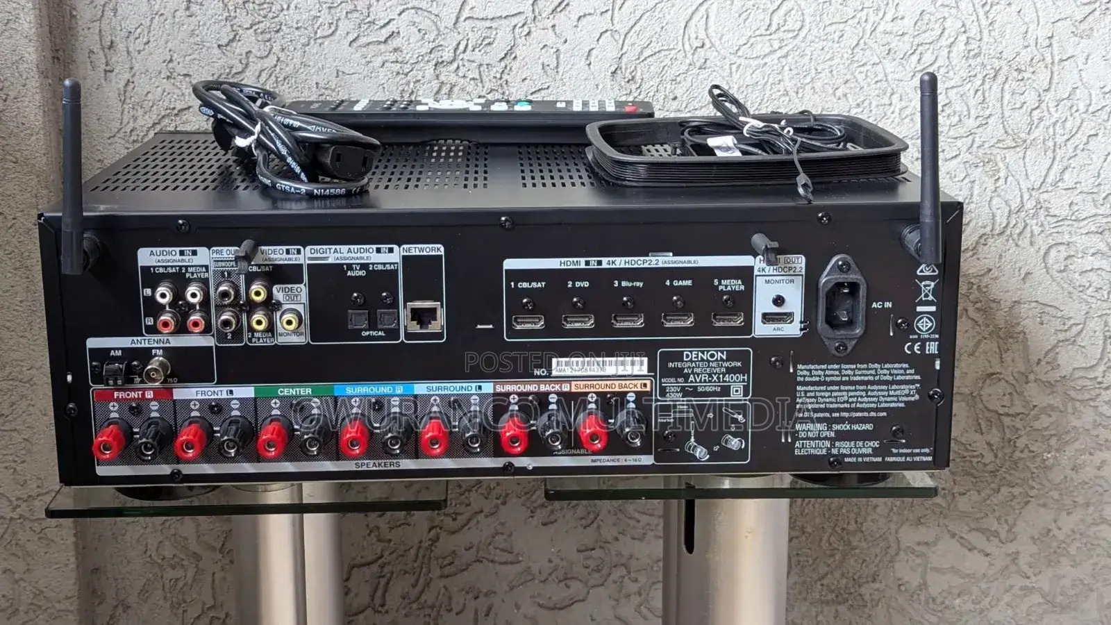 Denon Avr-X1400h 7.2 Channel Full Ultra Hd Av Receiver