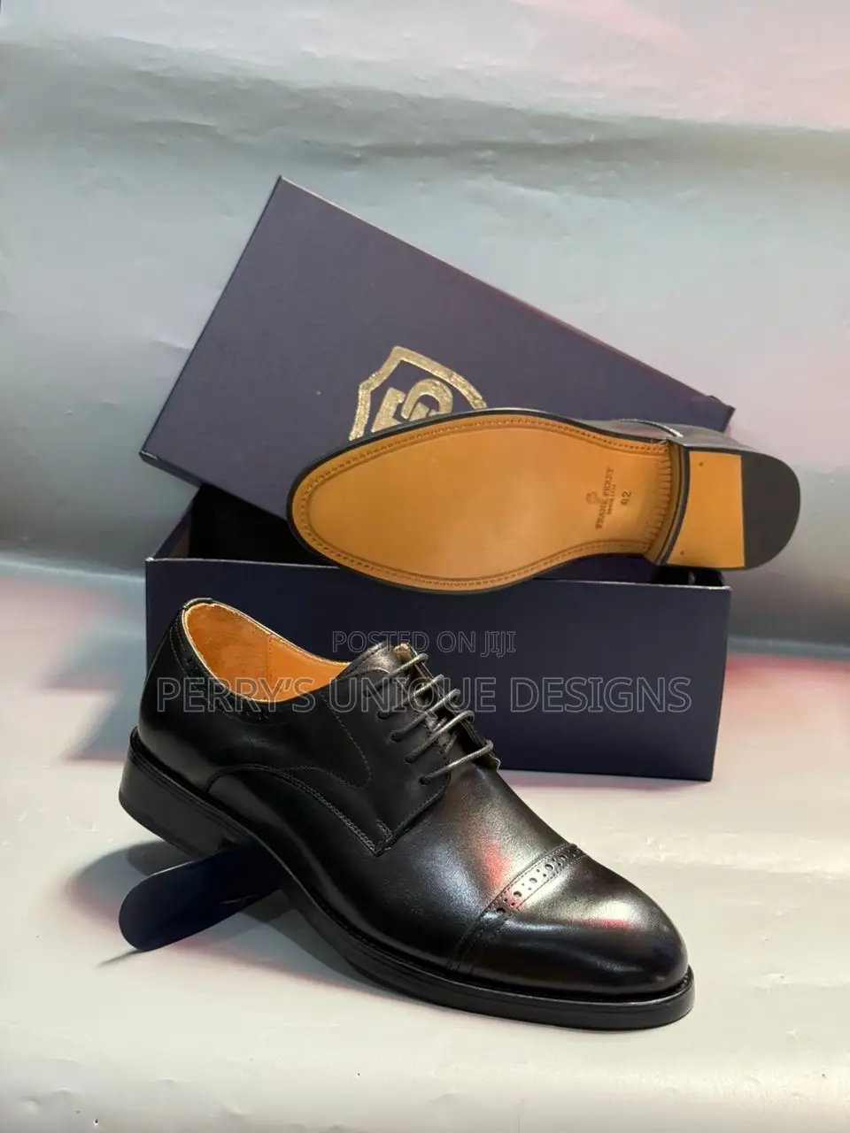 Executive Wingtip Leather Oxford - Black