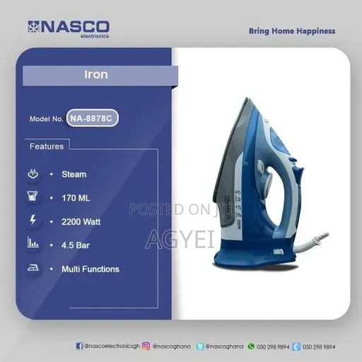 Nasco 2200 Watts Steam Iron '04663