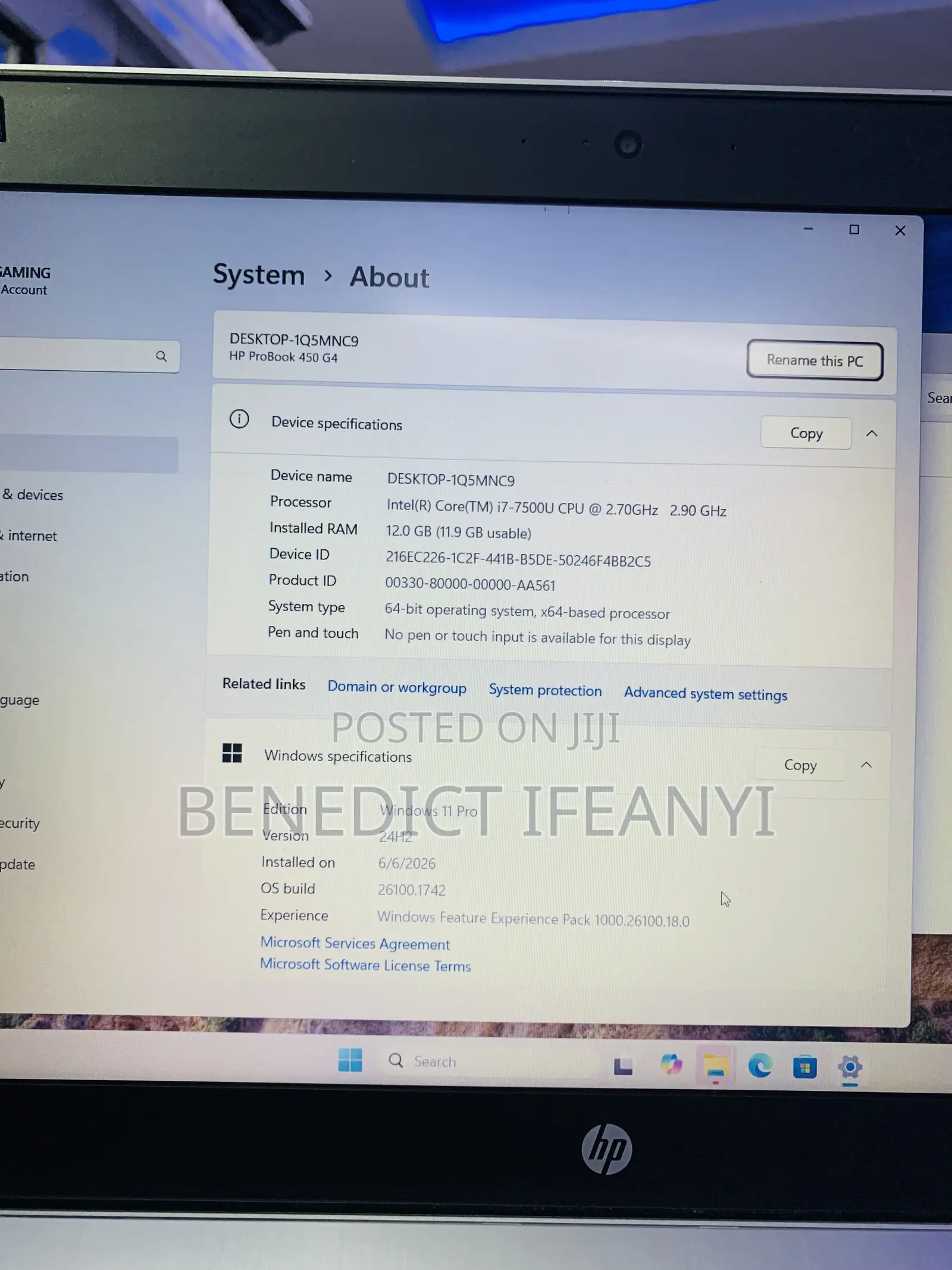 Laptop HP ProBook 450 G4 12GB Intel Core i7 HDD 1T