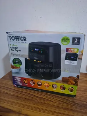 3.L Tower Colour LCD Digital Air Fryer Uk 
