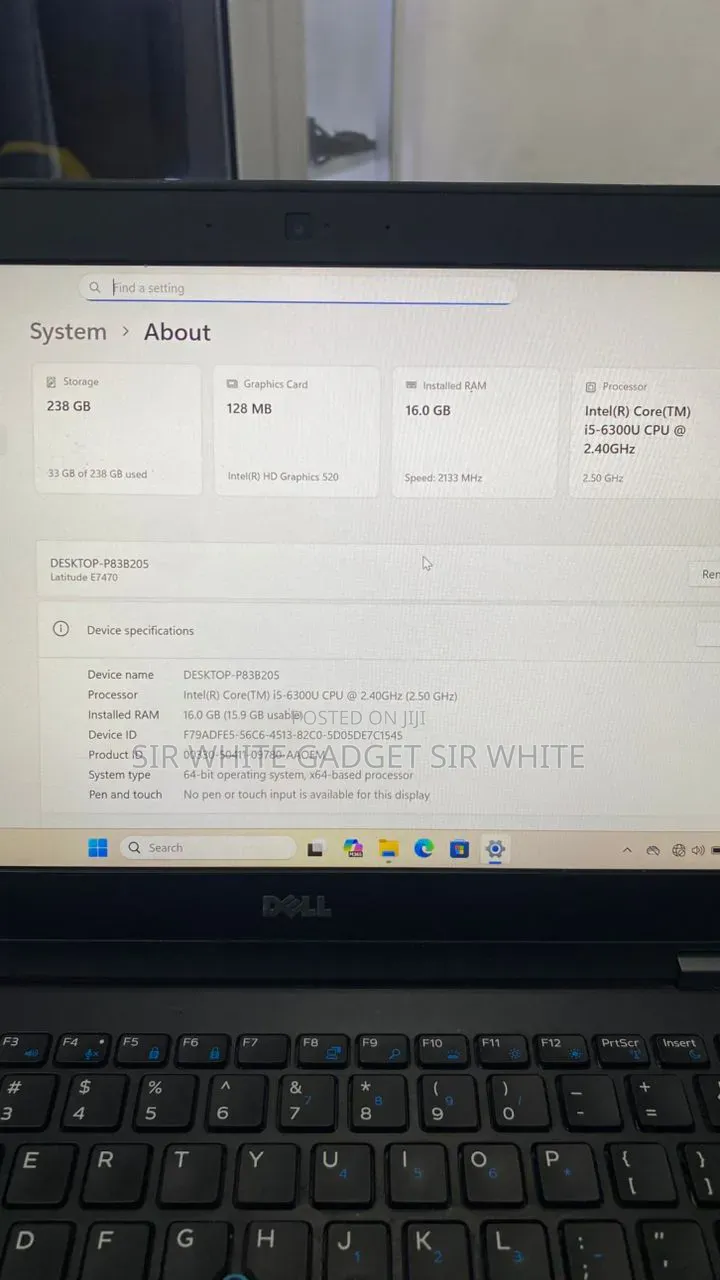 Laptop Dell Latitude E7470 16GB Intel Core i5 SSD 256GB