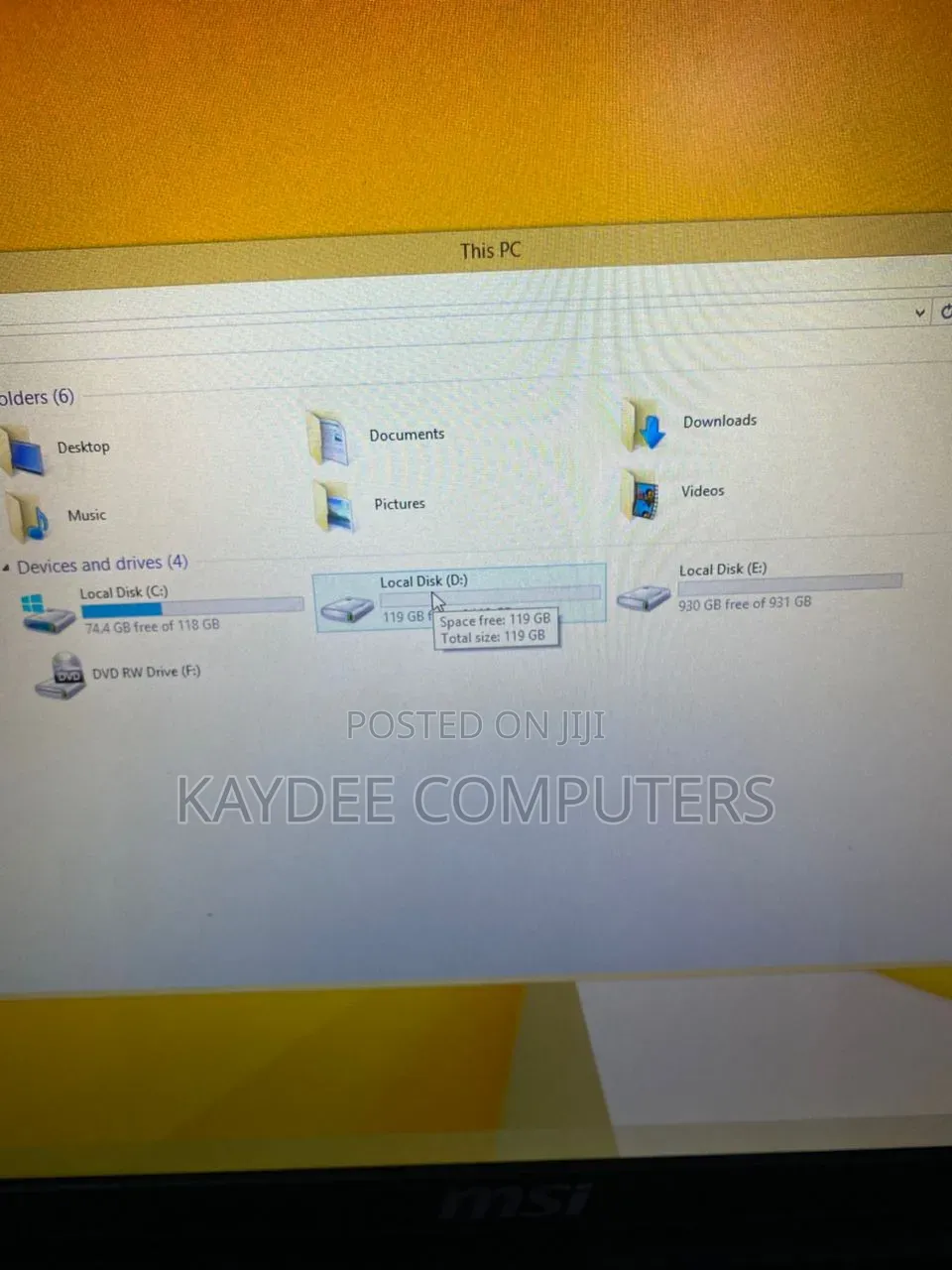 Laptop MSI 32GB Intel Core i7 SSD 1T