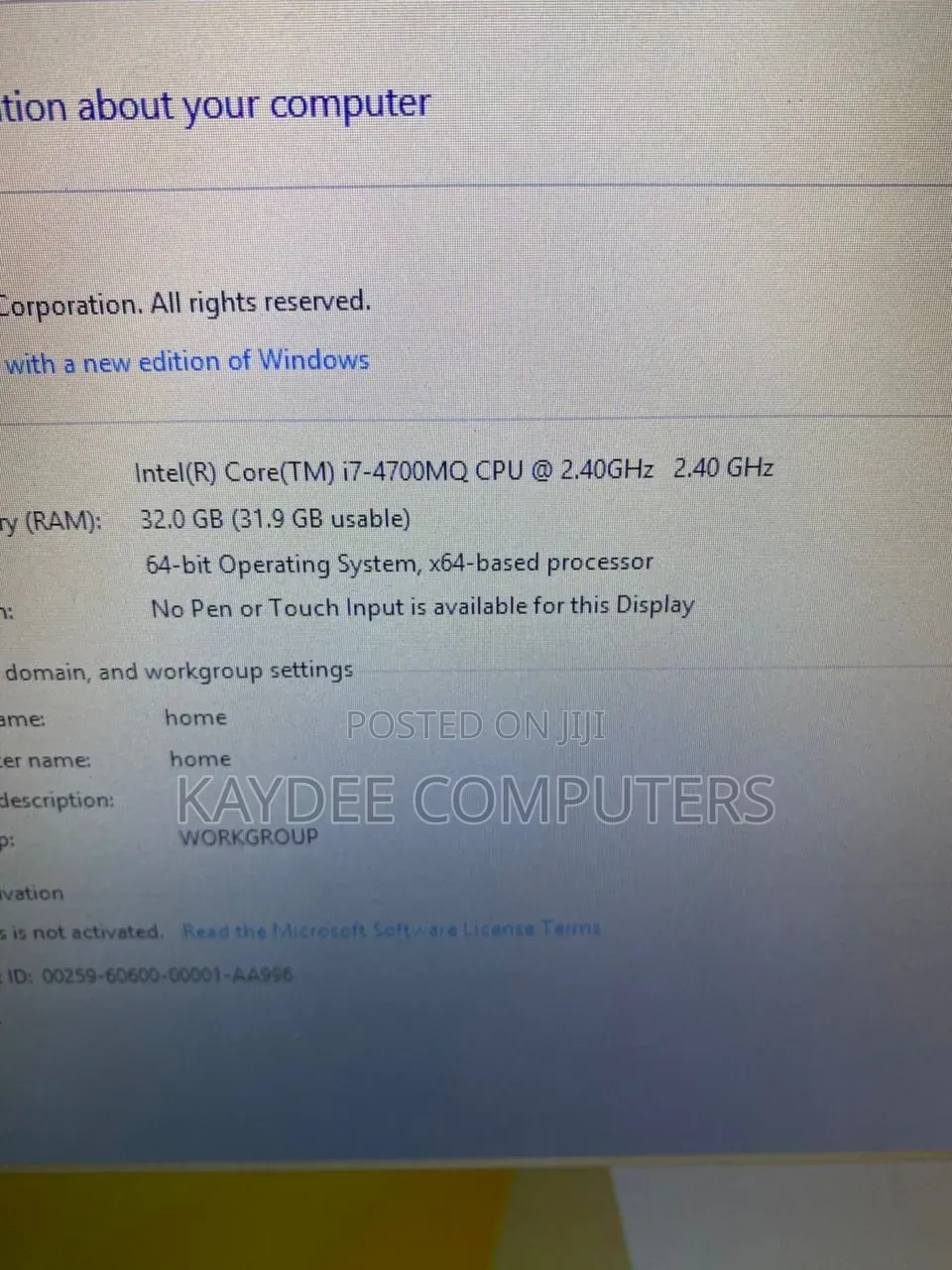 Laptop MSI 32GB Intel Core i7 SSD 1T