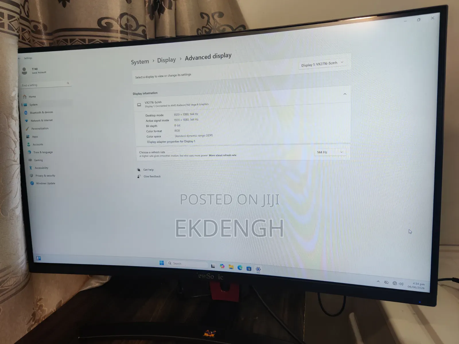 Viewsonic Vx2716-SCMH-Pro | 27" Curved Full Hd 144hz 1ms Rt