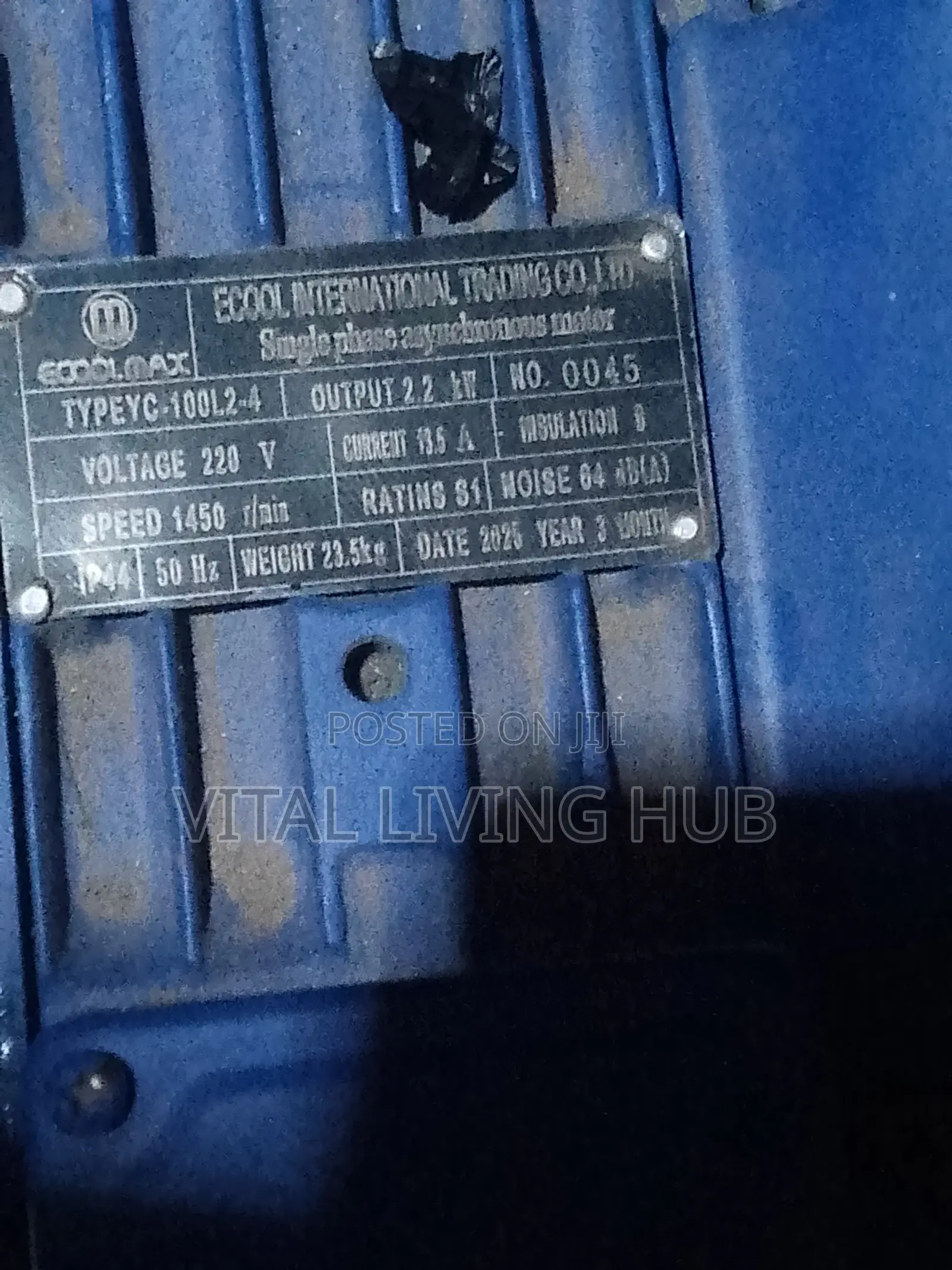 Single -Phase 3hp Electric Motor220v+Pulley Accra-Washingbay