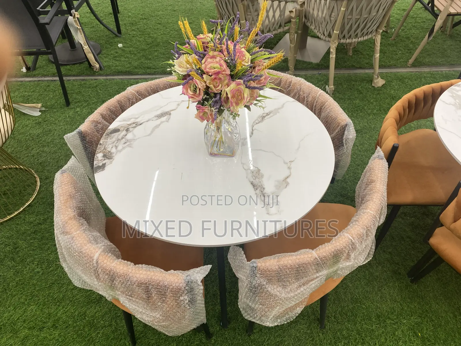 Round Marble Dining Sets With 4 Seater