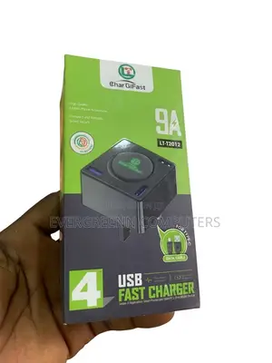 • Chargifast 9a Super Fast Charger (4 Usb Ports) With Type-C Cable