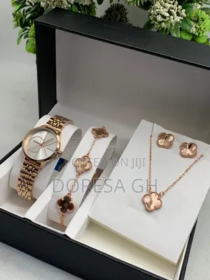 Calvin Klein Watch Van Cleef Jewellery Set for Women – Gift Set