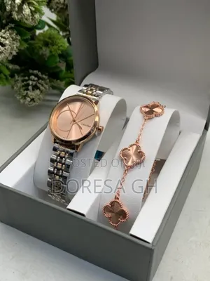 Calvin Klein Watch Van Cleef Bracelet Set – Gift Set for Women