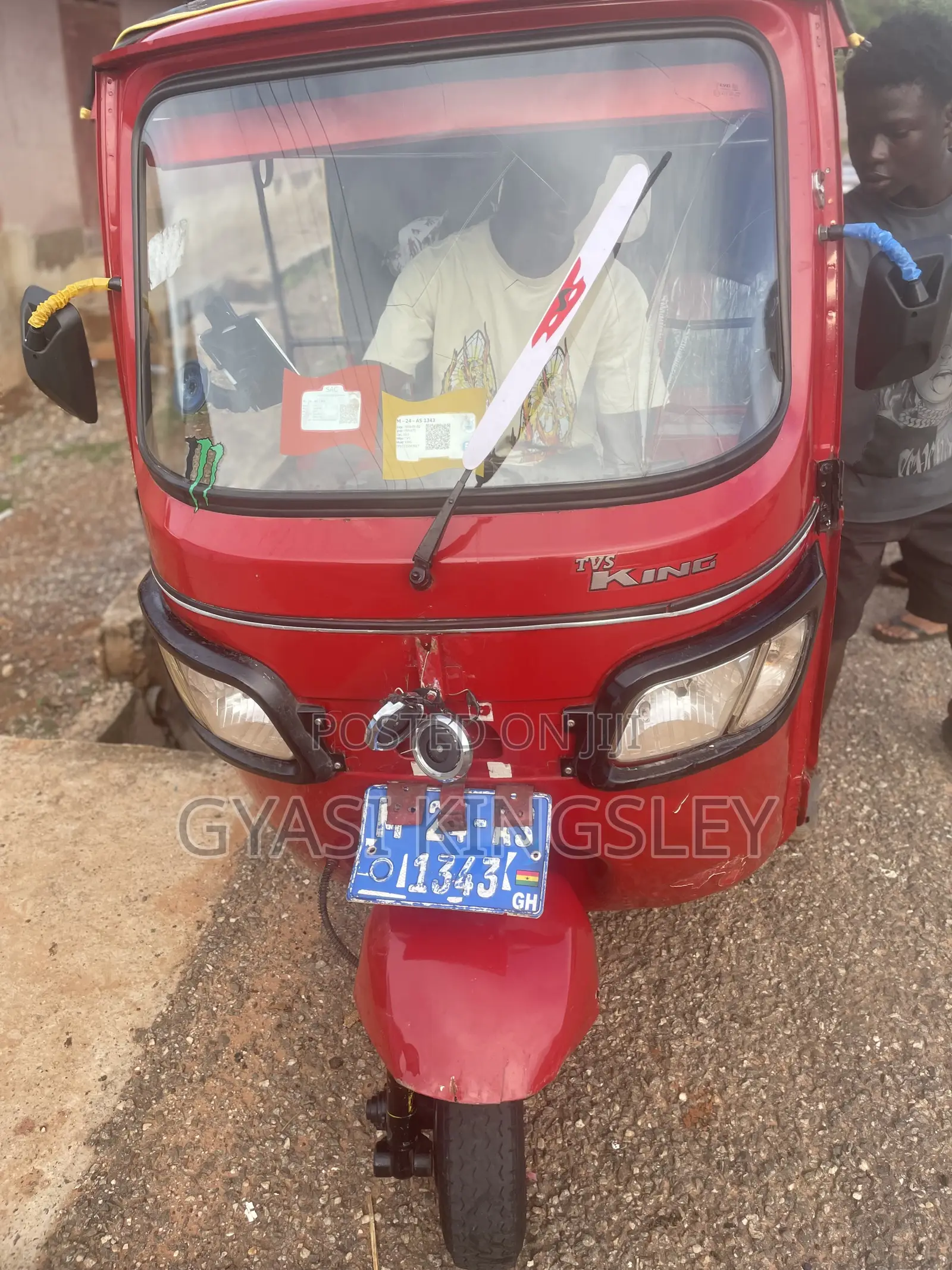 TVS King Deluxe Plus iTouch Start 2024 Red