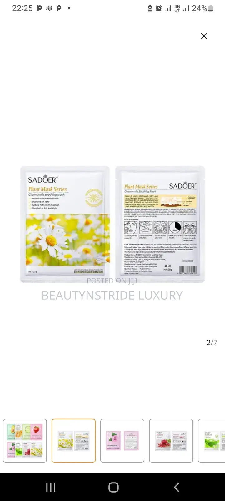 Facial Mask Hydrating and Moisturising