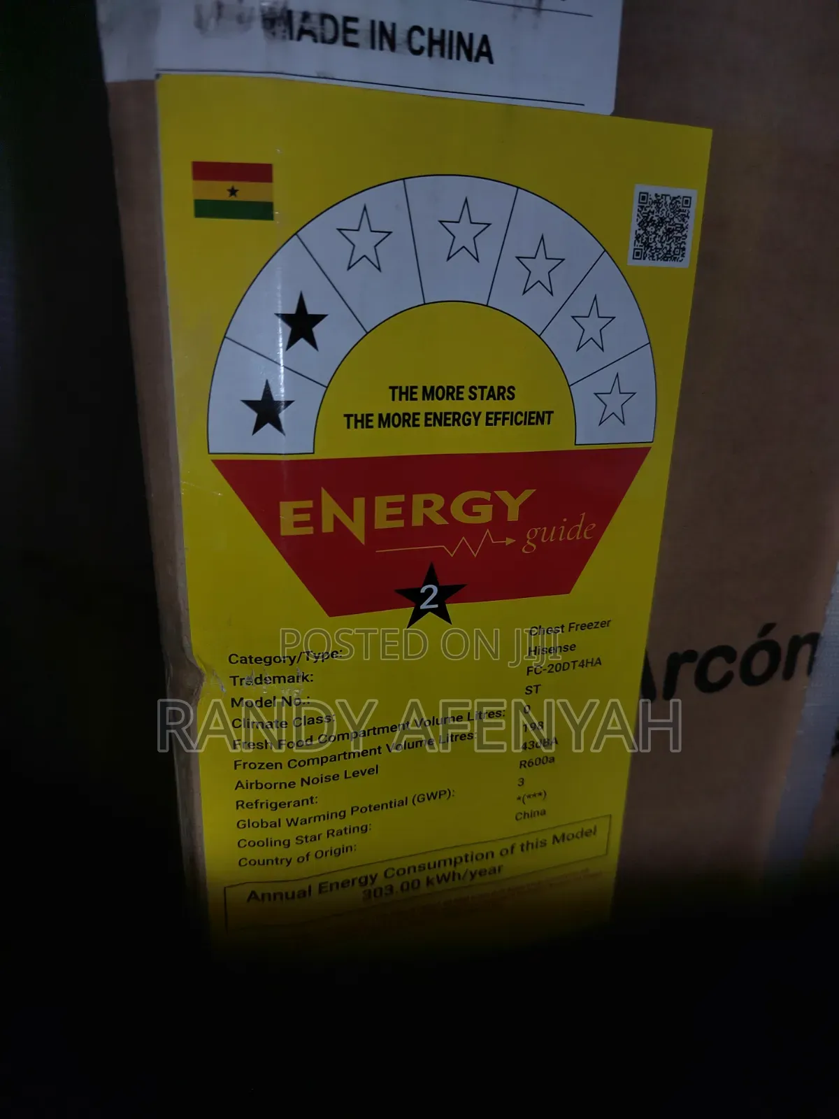 Hisense Chest Freezer. New