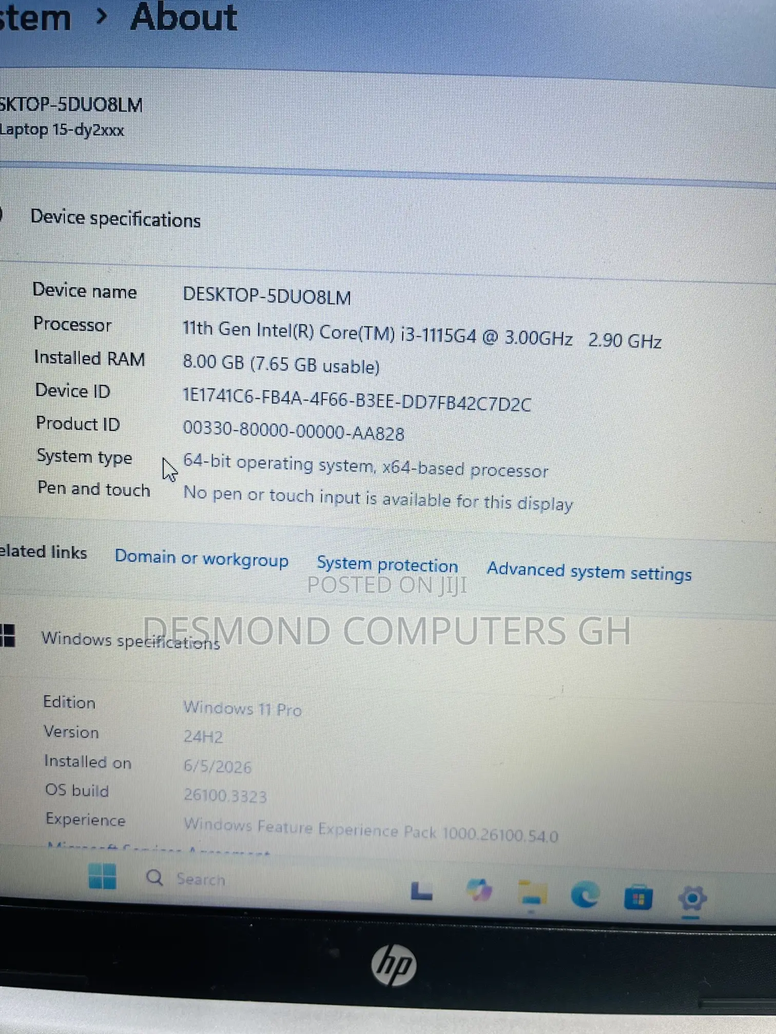 Laptop HP 15 8GB Intel Core i3 SSD 256GB