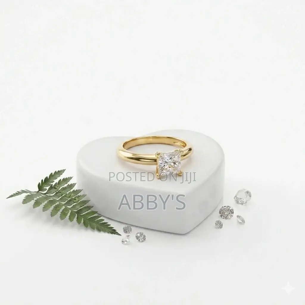 Square Shaped No Fade Zirconia Promise/Engagement Ring