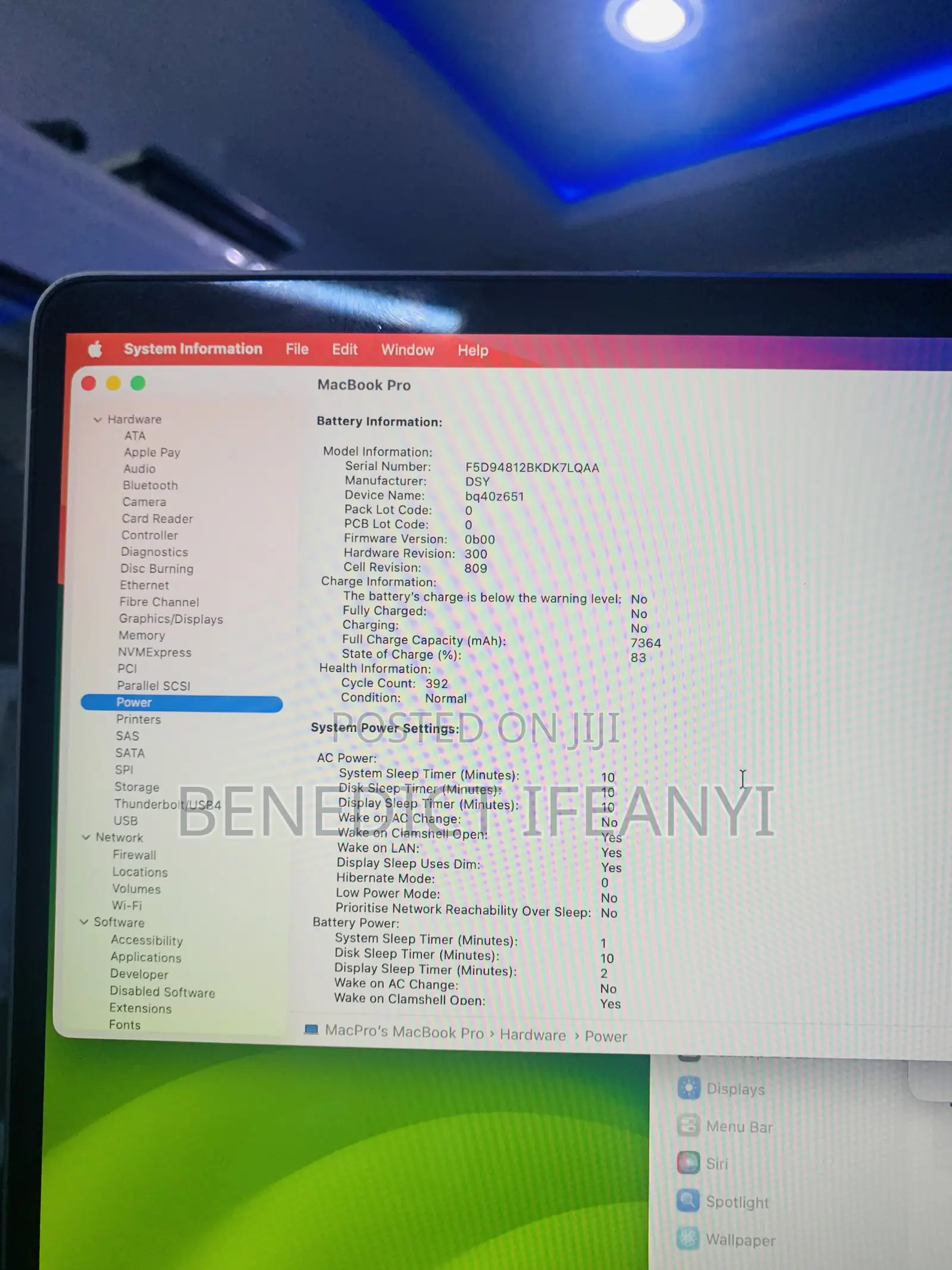 Laptop Apple MacBook Pro 2019 16GB Intel Core i7 SSD 512GB
