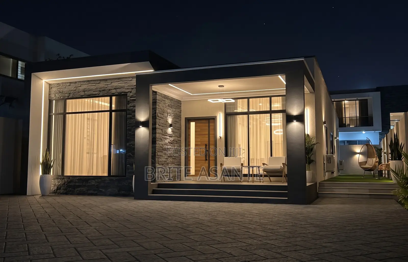 3d Four Bedrooms and Archtecture Plan 40ftx100ft