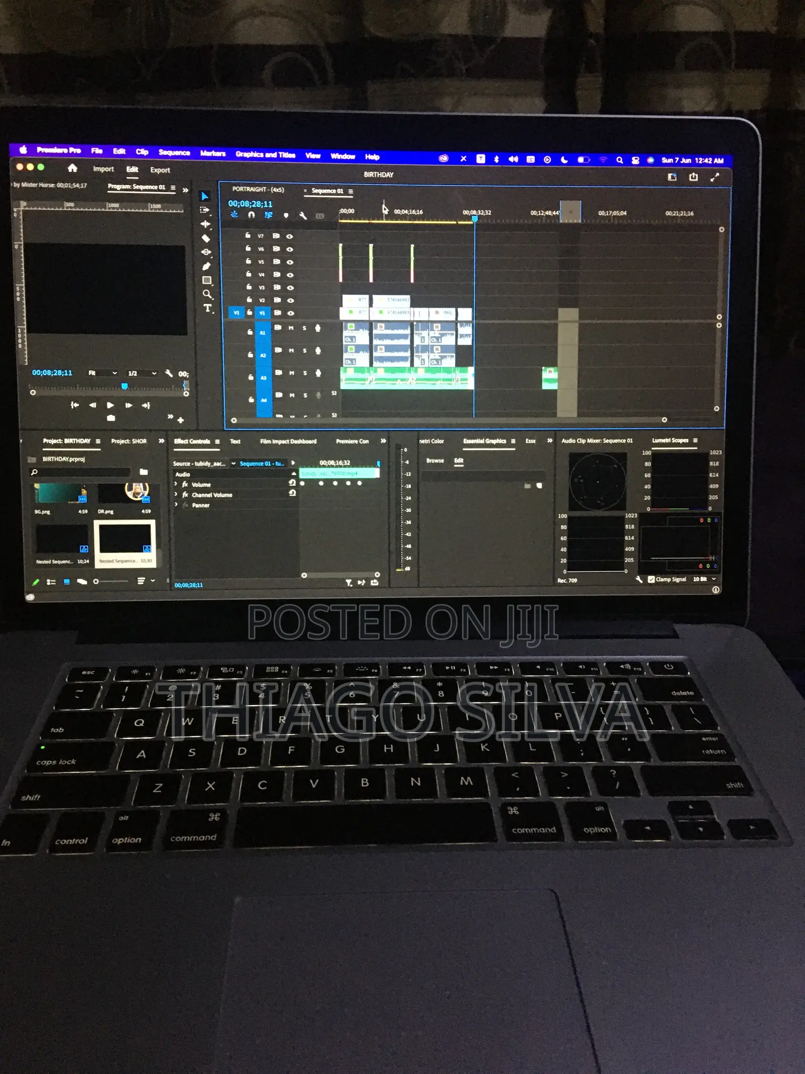 Laptop Apple MacBook Pro 2015 16GB Intel Core i7 SSD 512GB
