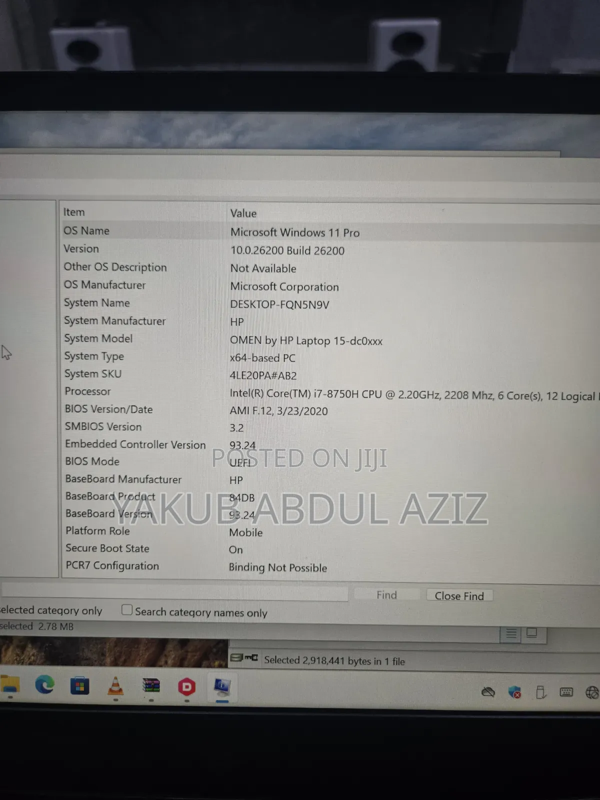 Laptop HP Omen 15 16GB Intel Core i7 HDD+SSD 1T