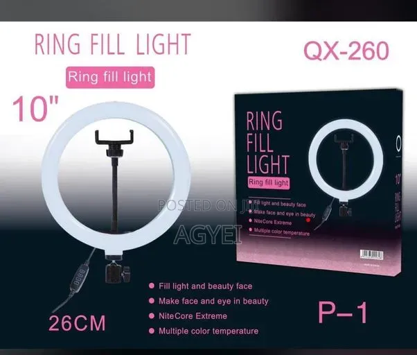 10" Ring Light With Tripod Stand '05600