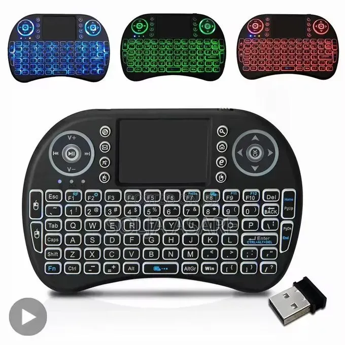 Mini Wireless Keyboard With RGB Backlight, 2.4ghz Wireless Mouse