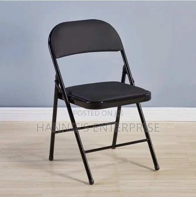 Black Padded Folding Chair