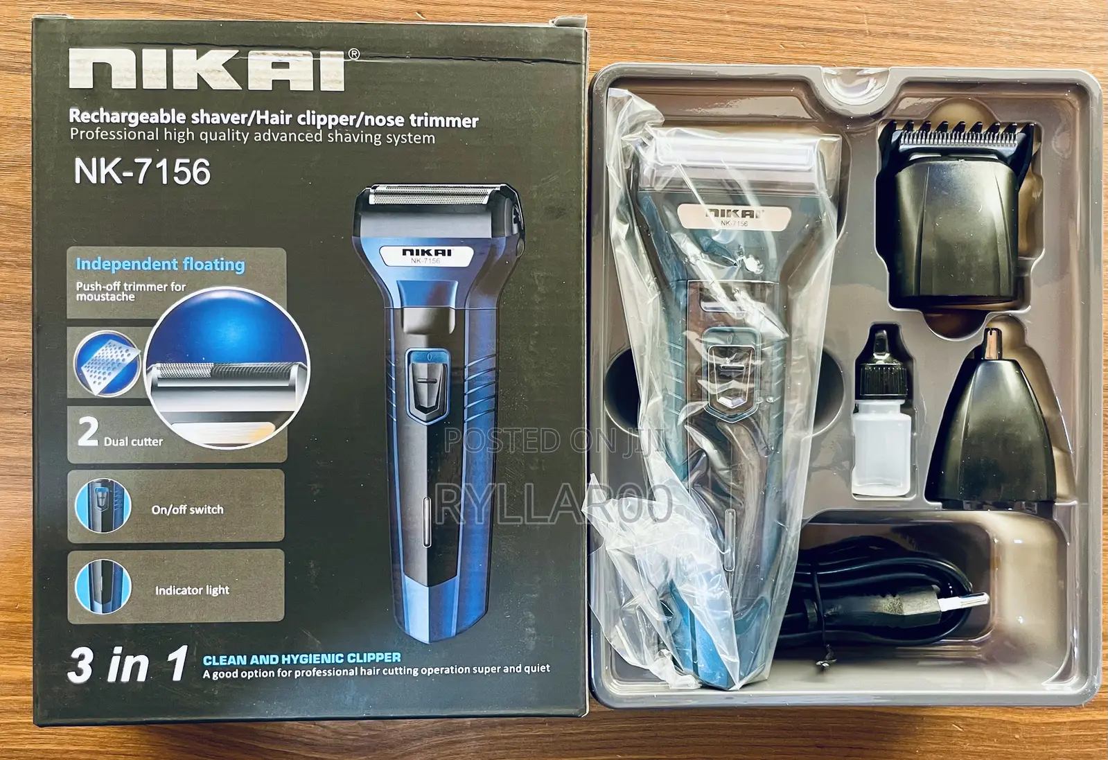 Nikai Rachargeable Shaver, Hair Clipper and Nose Trimmer