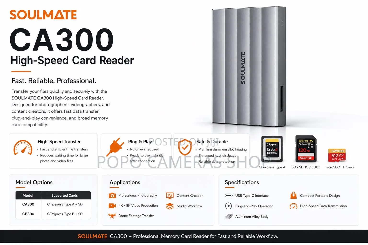 Soulmate Ca300 Cfe a or B Card Reader