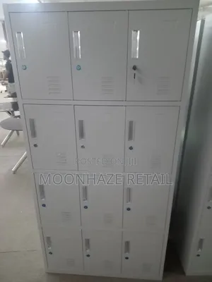 Heavy-Duty 12-Compartment Steel Locker for Office