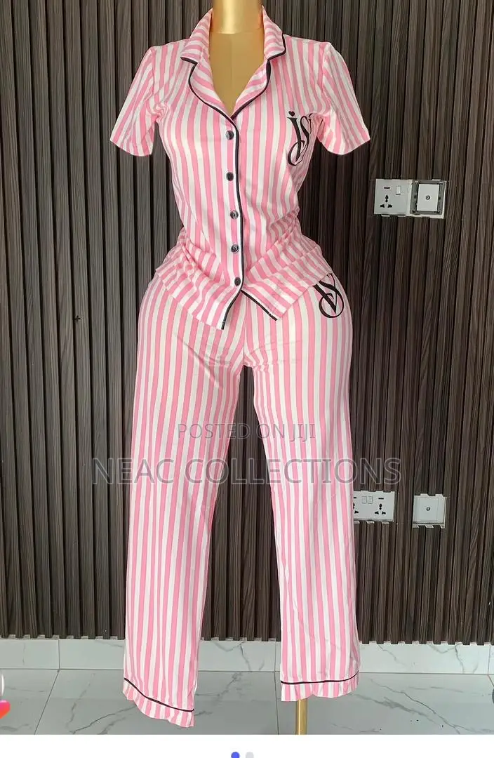 Women Stripped Pyjamas Set Loungewear