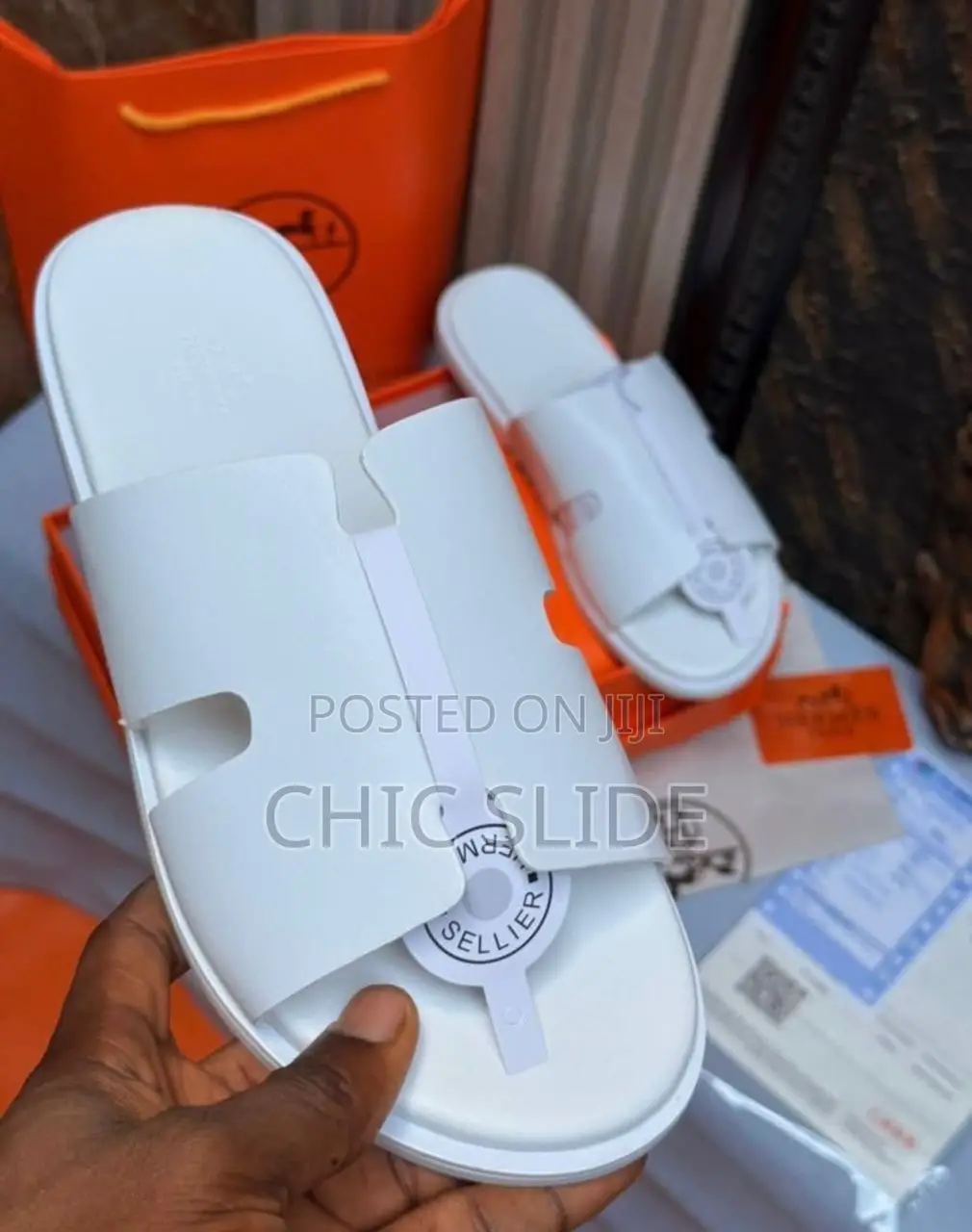 Ice White H-Slides