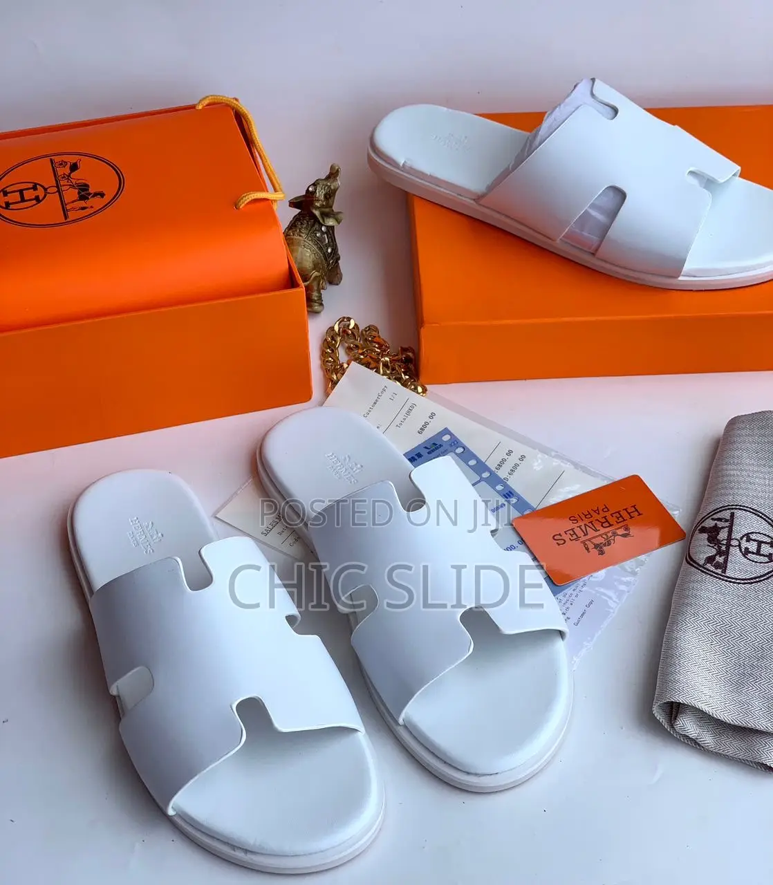 Ice White H-Slides