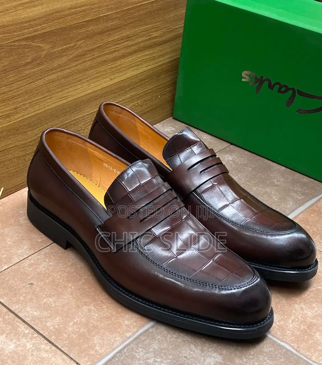 Croc Skin Loafers