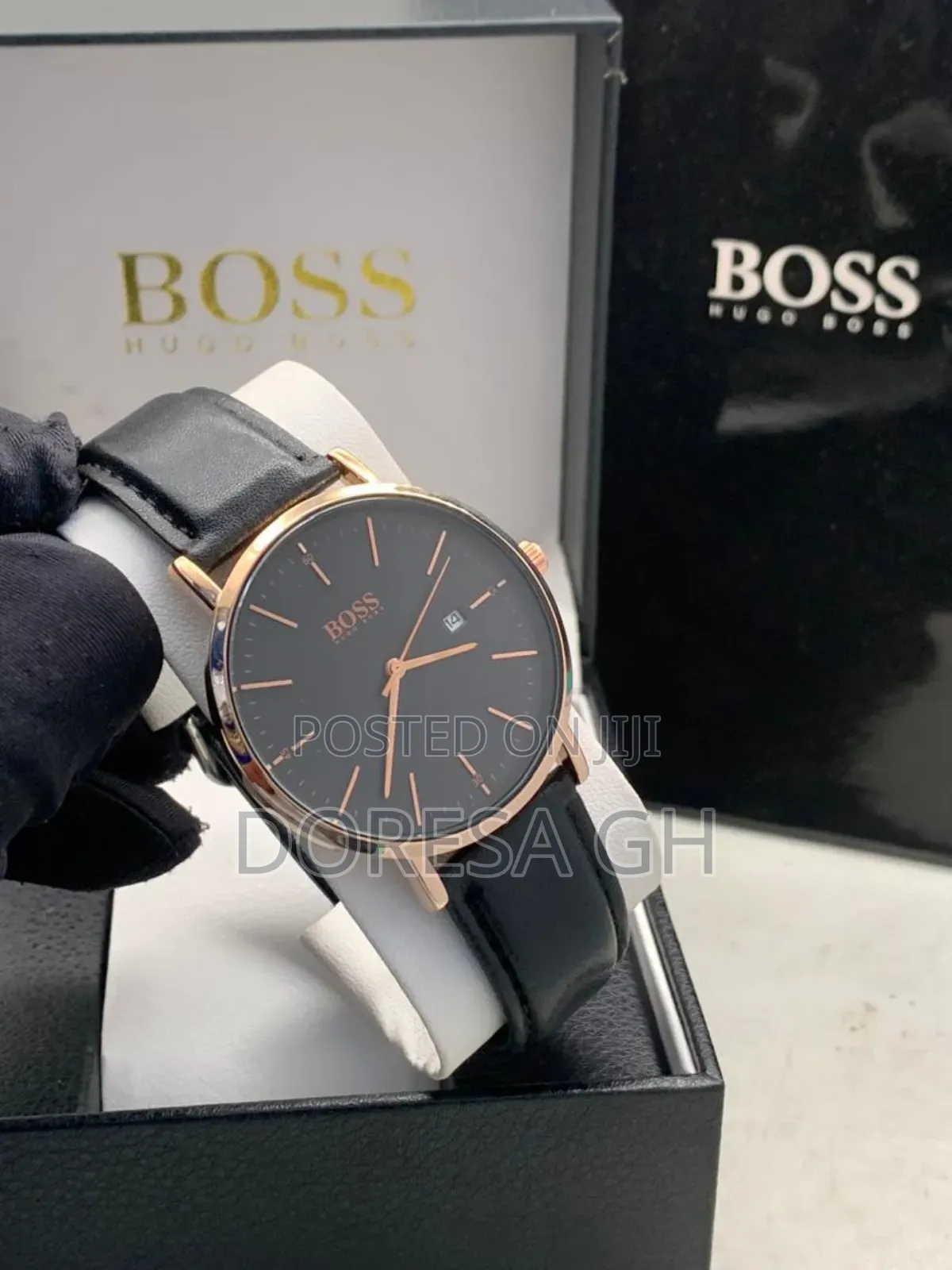 Boss Leather Watch for Men – Classic Everyday Wristwatch