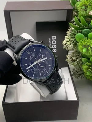 Boss Hugo Boss Chronograph Leather Watch for Men – Classic Wristwatch
