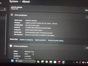 Laptop Dell Latitude 7490 16GB Intel Core i5 SSD 256GB