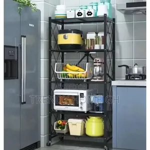 Metallic 5-Tier Multifunctional Kitchen Rack