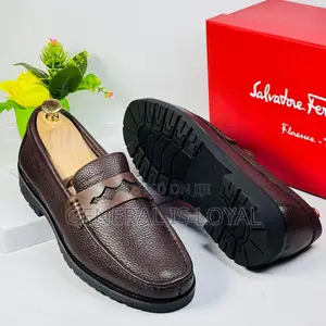 Salvatore Ferragamo Leather Brown Two Tone Men’S Loafers