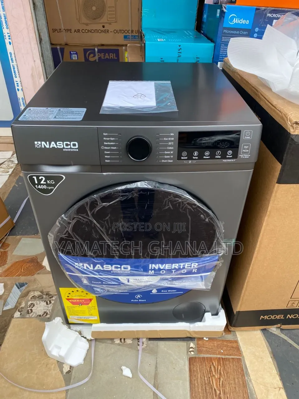 Nasco 12kg Front Load Fully Automatic Inverter Washing Machine