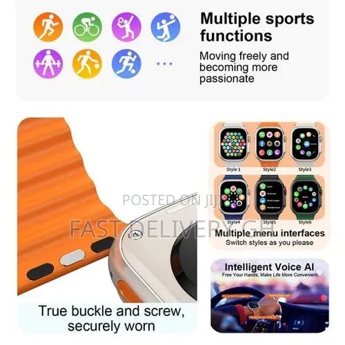 I20 Ultra Max Smart Watch Ultra 10 In1 Waterproof 7 Straps