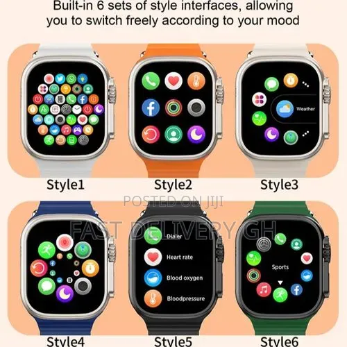 I20 Ultra Max Smart Watch Ultra 10 In1 Waterproof 7 Straps