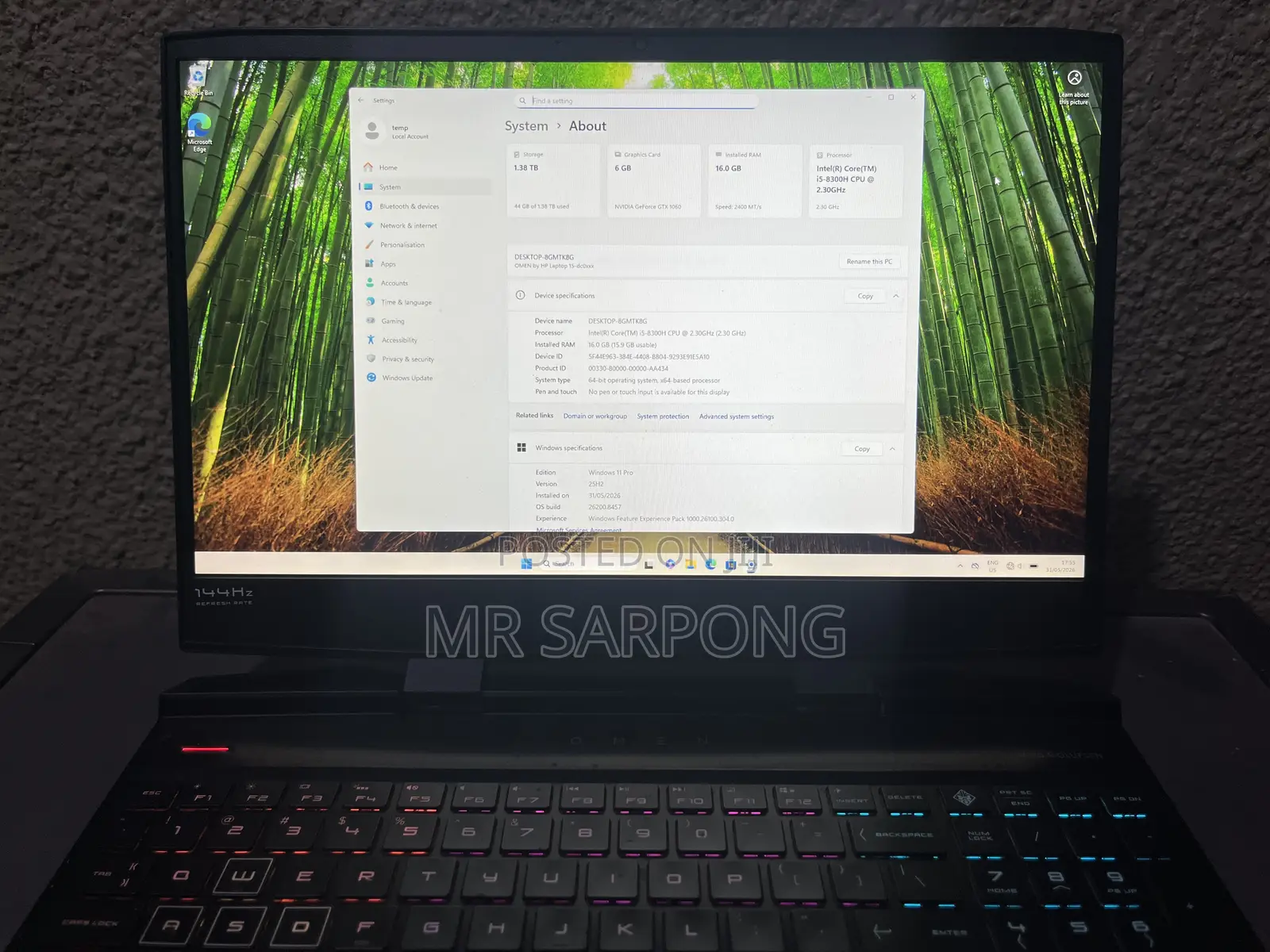 Laptop HP Omen 15 16GB Intel Core i5 HDD+SSD 1.5T