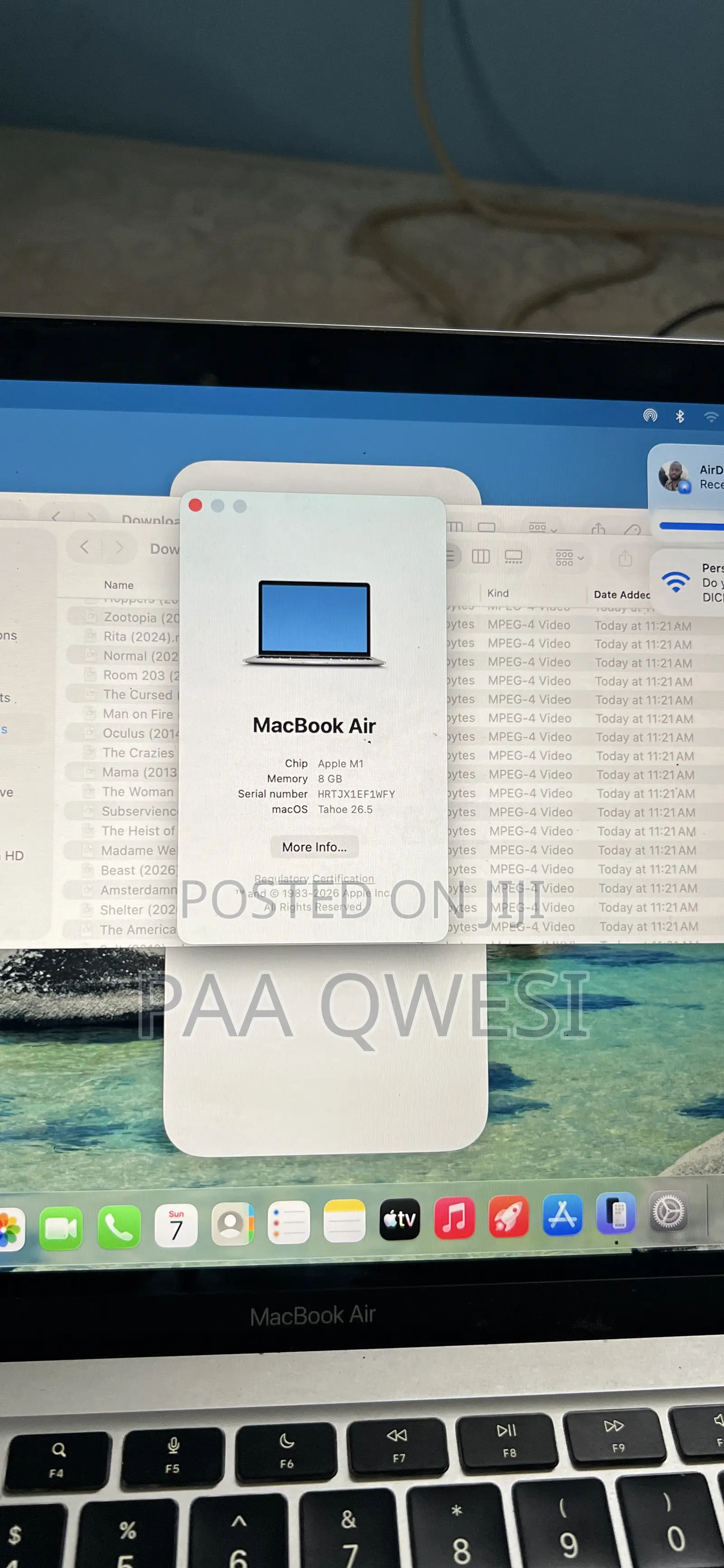 Laptop Apple MacBook 2020 8GB Apple M1 SSD 256GB