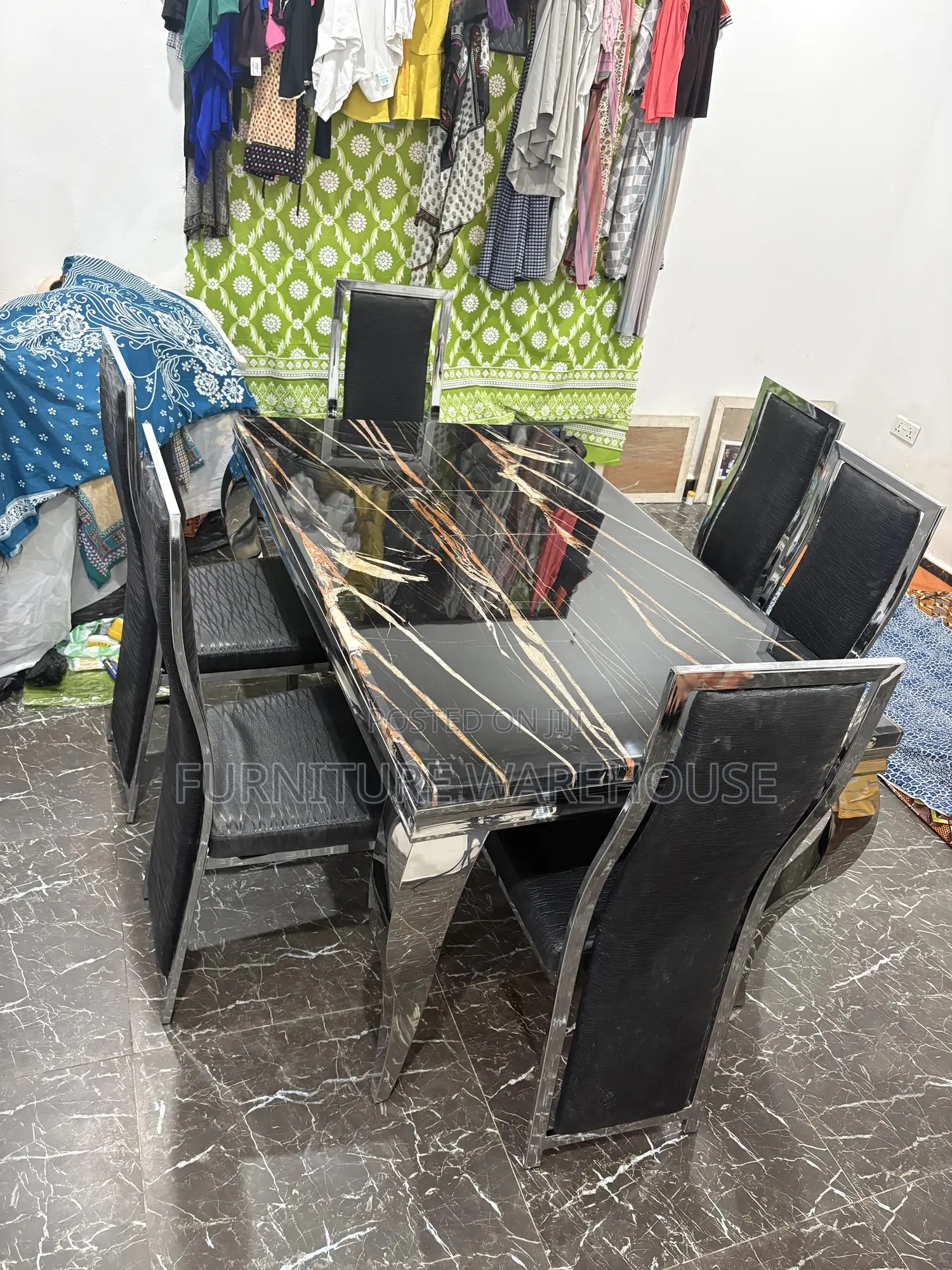 Six Seater Marble Dinning Set