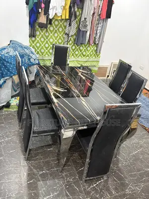 Six Seater Marble Dinning Set