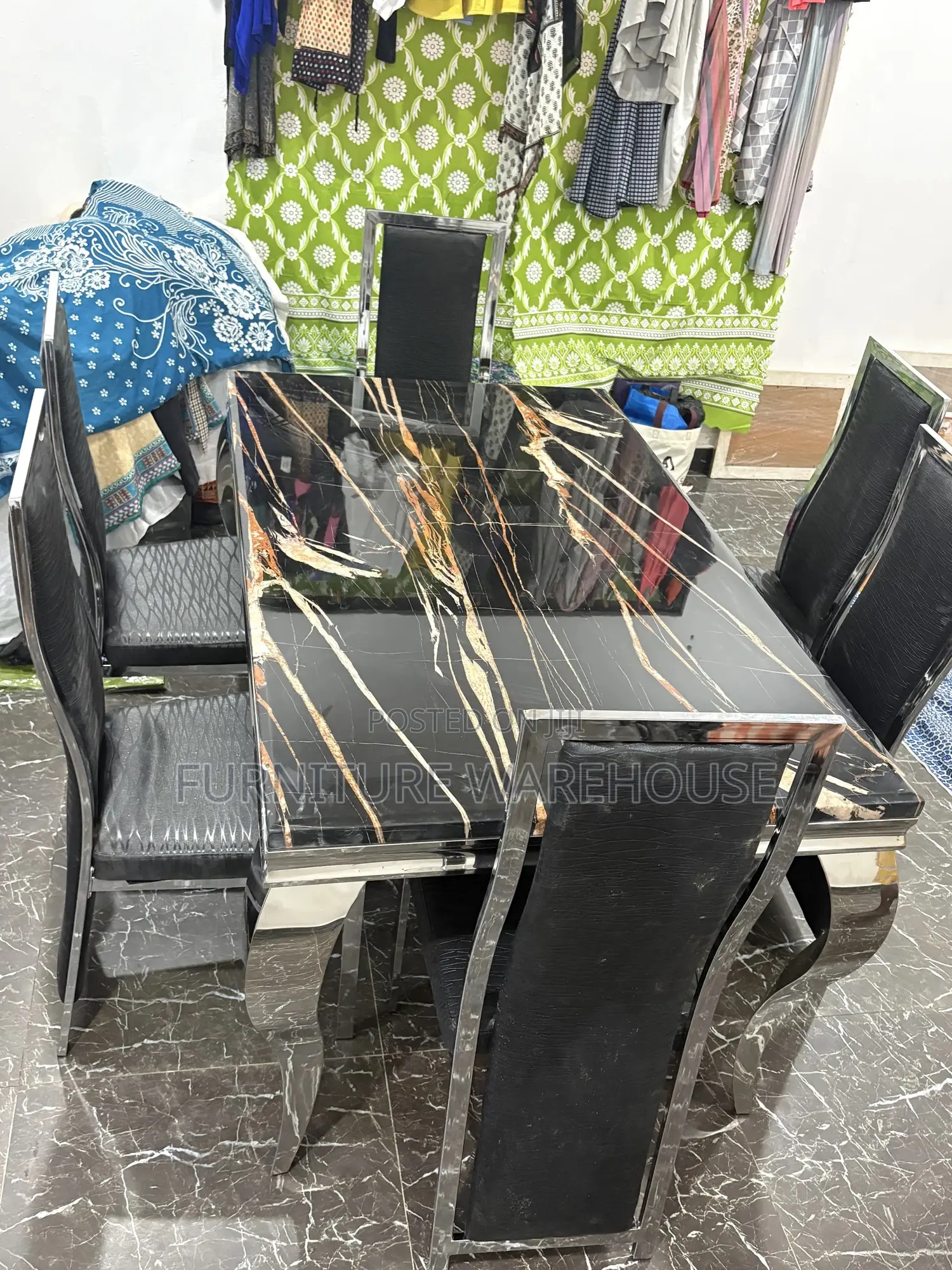 Six Seater Marble Dinning Set