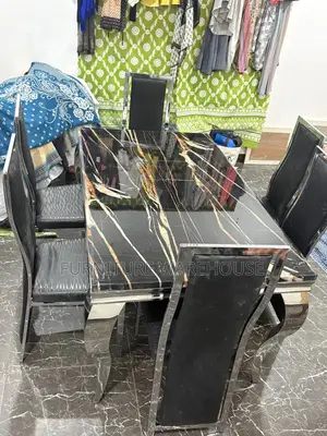 Six Seater Marble Dinning Set