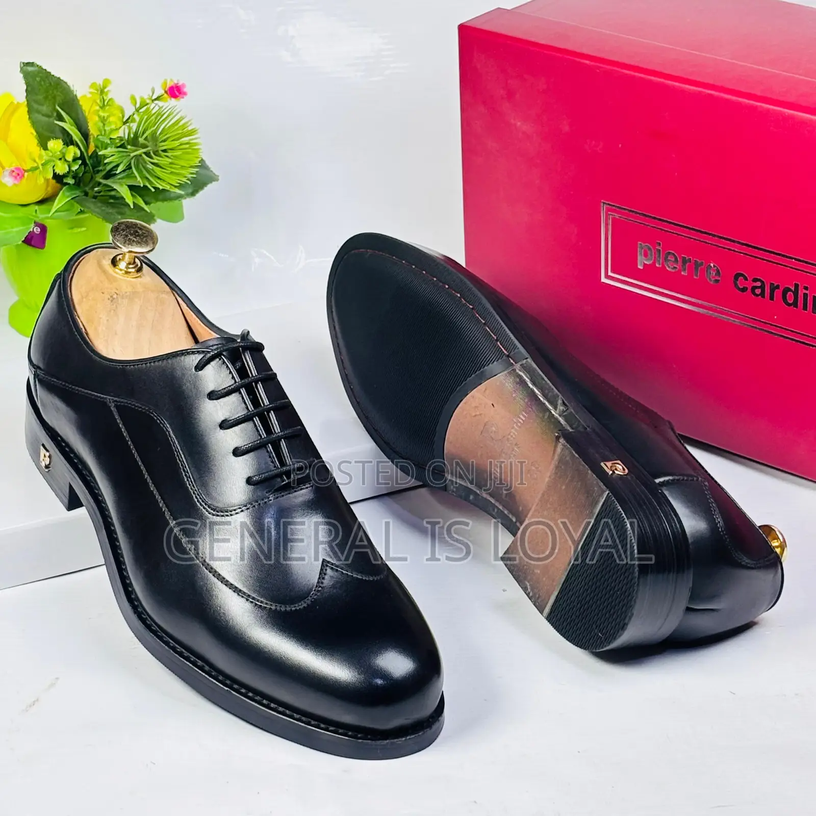 Pierre Cardin Bold Black Leather Men’S Shoes
