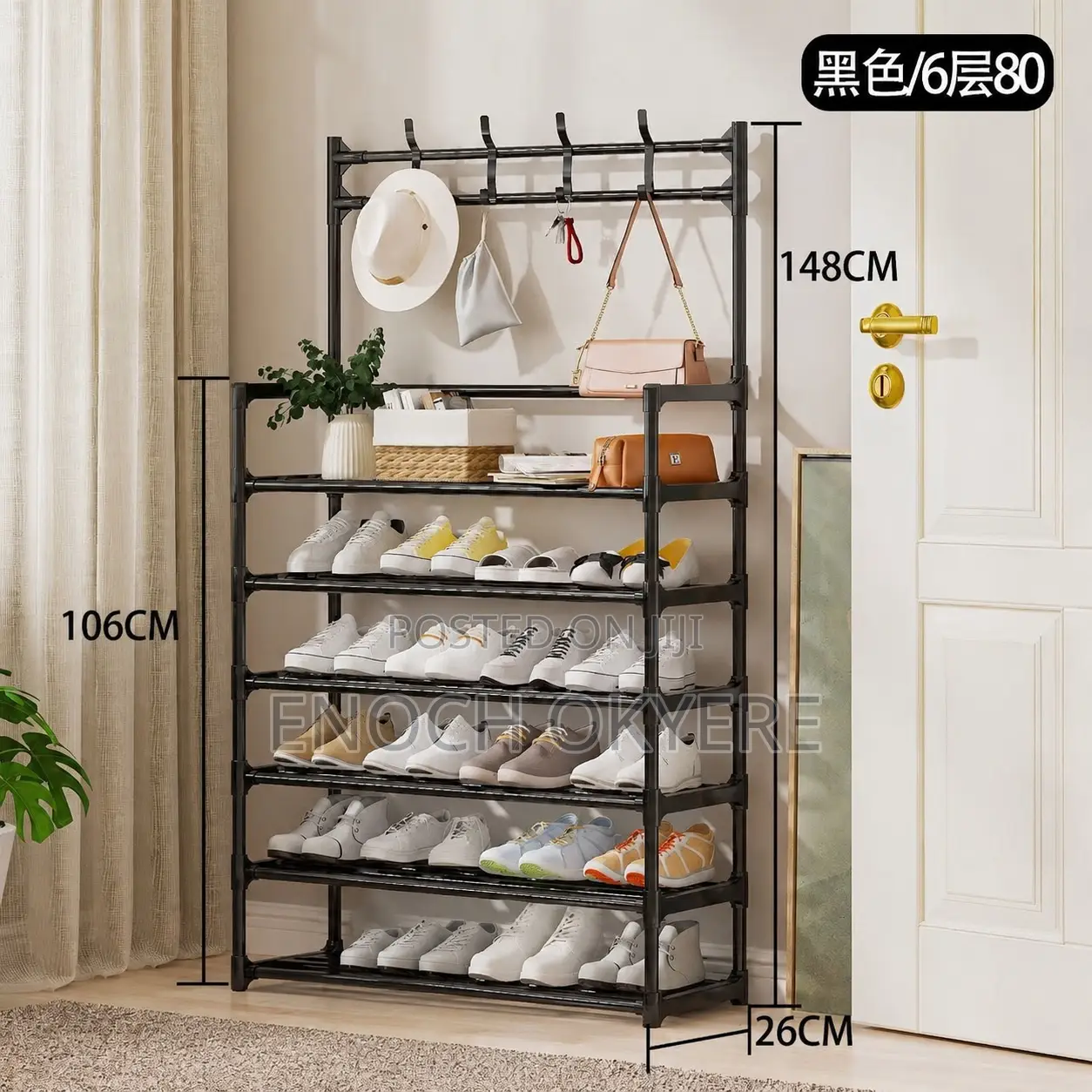 6 Tier Stylish Elegant Shoe Rack