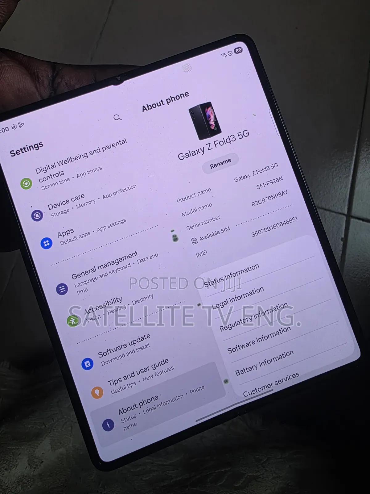 Samsung Galaxy Z Fold3 5G 256 GB Black